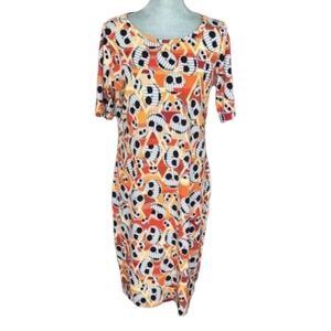 LuLaRoe Julia Dress S The Nightmare Before Christmas Jack Skellington Halloween